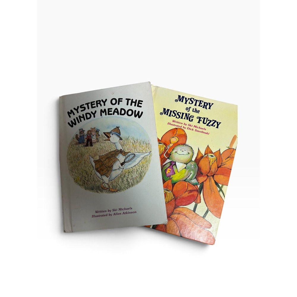 Vintage 1980s Ski Michaels Mystery Book Lot - Hardcover Childrens Books
